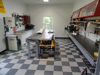 Wood and Fiberglass Area